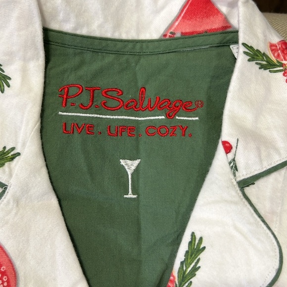 PJ Salvage NEW! Cranberries and Cocktails Flannel PJ Set Size XS - Picture 7 of 13